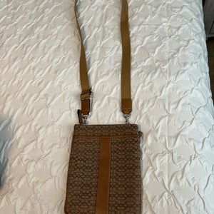 Coach Tan and Brown Crossbody Purse